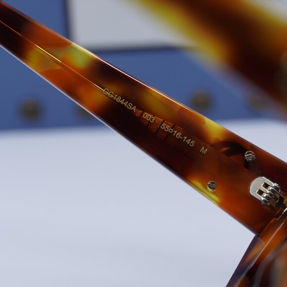 ?️ New Gucci GG1844SA 003 Sunglasses - Shiny Havana Frame, Lilac Lenses